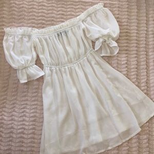White off the shoulder dress